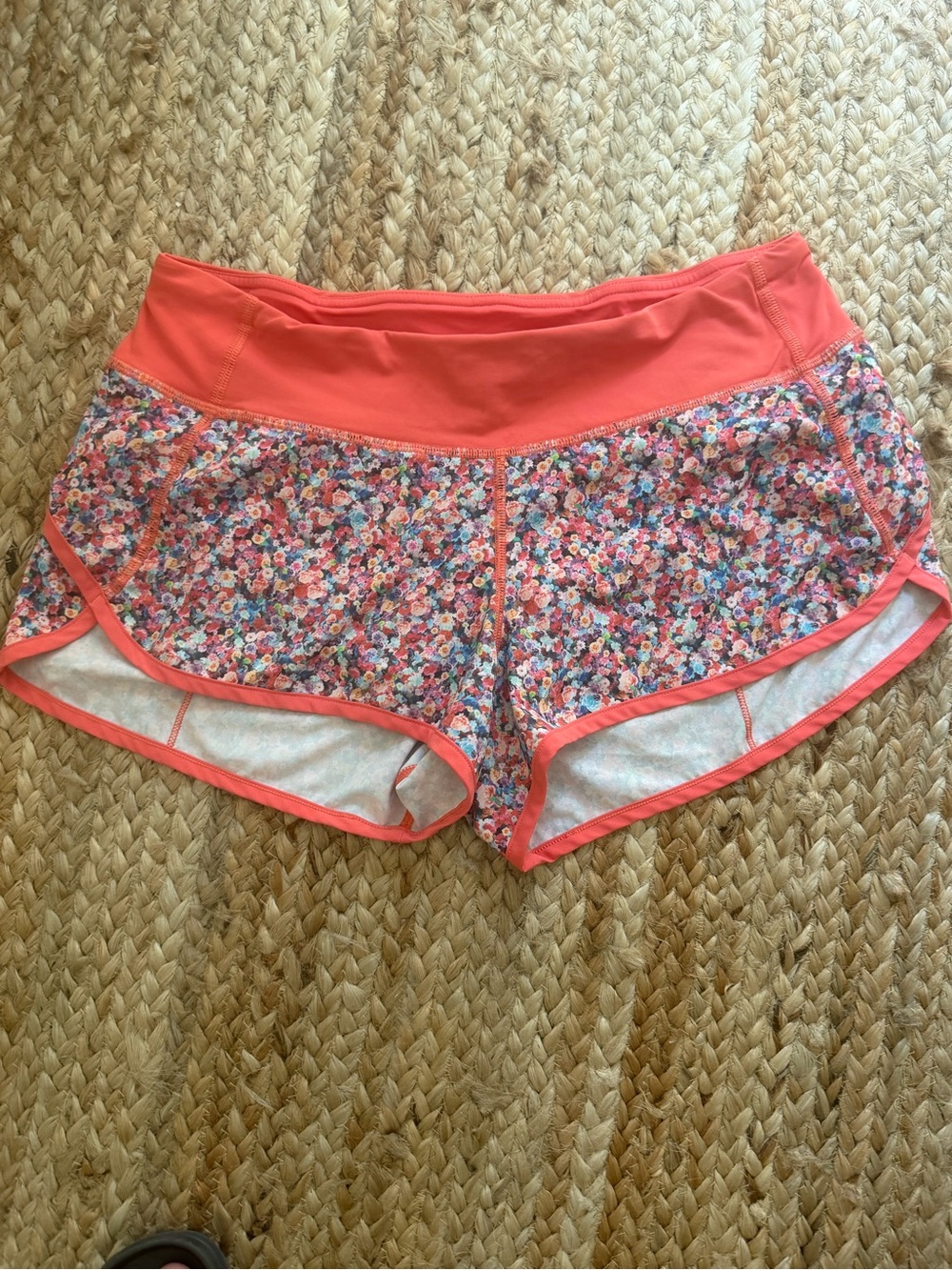 lululemon athletica Coral Floral Running Shorts